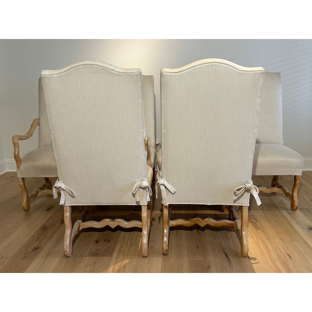 1990s Set of 6 Upholstered Dining Chairs For Sale - Image 4 of 4