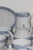 Rustic European French Blue & White Porcelain Breakfast Service in the “Ferme D’Antan” Pattern by Jacques Coeur France – 24 Pieces For Sale - Image 3 of 12