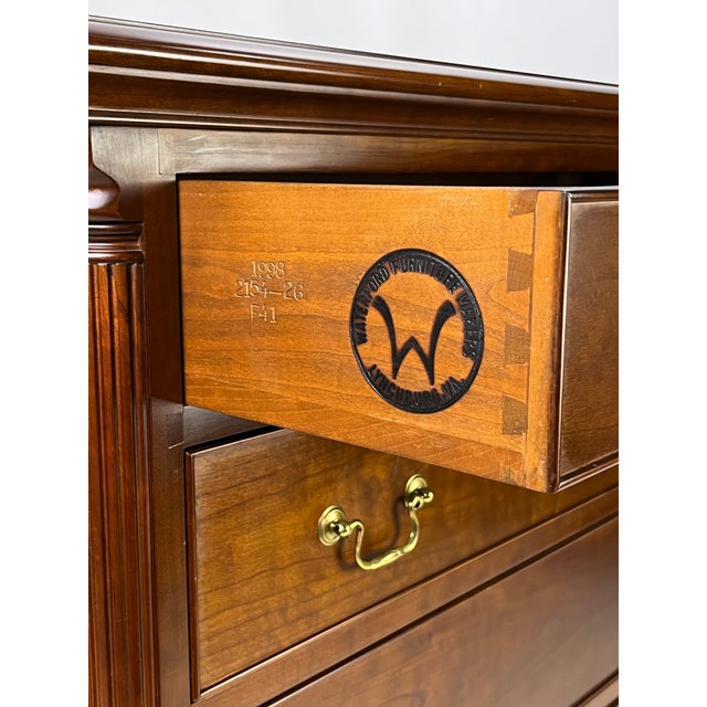 1990s Waterford Furniture Makers Solid Cherry Bachelor’s Chest For Sale - Image 15 of 18