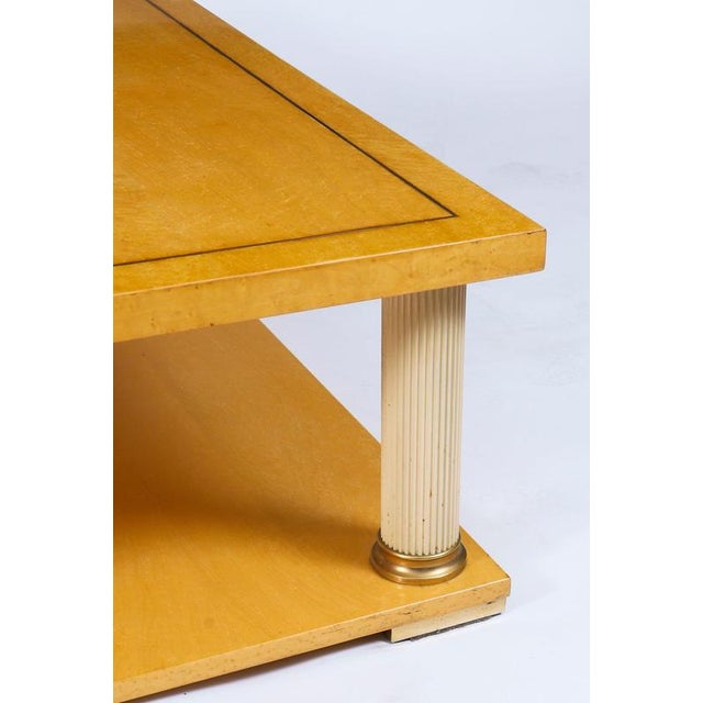 Metal 20th Century Birdseye Maple Coffee Table from Harrods For Sale - Image 7 of 13
