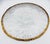 Glass 1980s Mid-Century Modern Crystal Ivv Glacier Ice Serving Platter Cake Plate Italy 10k Gold Trim 14.5" For Sale - Image 7 of 8