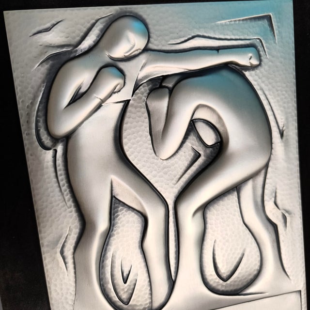 Vintage 925 Sterling Silver Sheet Boxing Trophy Plaque by Ottaviani, Italy, 1970s For Sale - Image 4 of 12