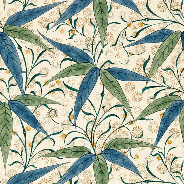 Morris & Co Bamboo Wallpaper in Thyme/Artichoke - a Sample For Sale