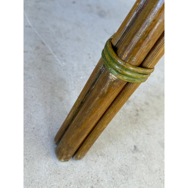 Vintage French-Style Rattan Bistro Side Arm Chairs With Handwoven Cane – Pair For Sale In Naples, FL - Image 6 of 12