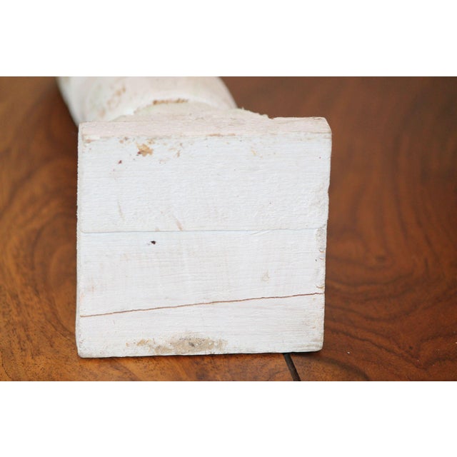 Wood Reclaimed, Salvaged Wooden Farmhouse Baluster Candleholder For Sale - Image 7 of 8