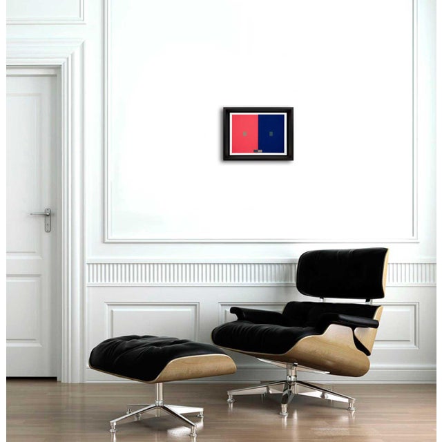 Original color Albers Silkscreen Limited Edition. VII-4b. Size:30,5x23cm. Frame Size: 18 x 15in. The colors are part of...