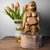Japanese Hotei Laughing Buddha Carved in Birch Wood, 1950s For Sale - Image 11 of 14