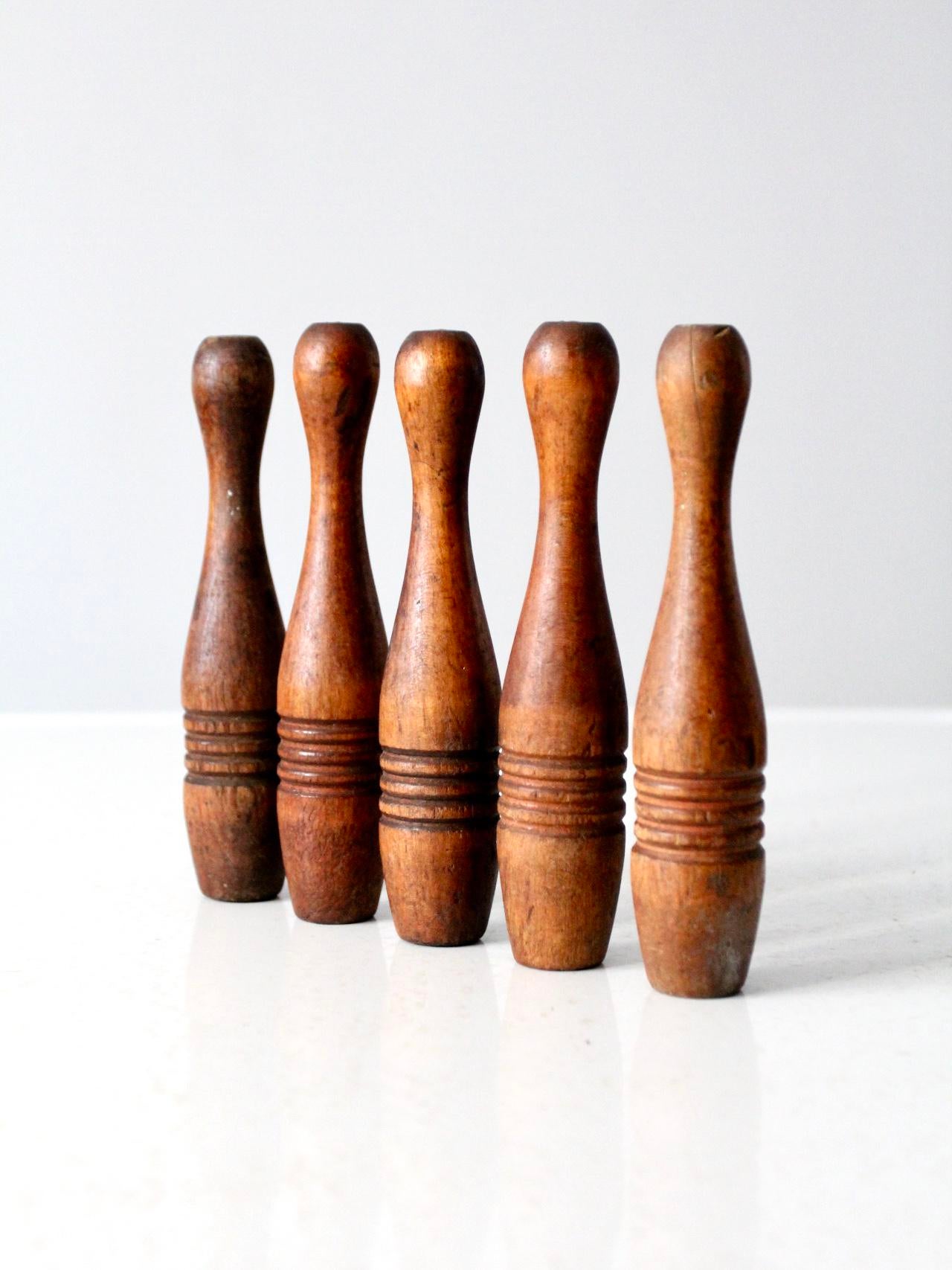 wooden skittles set