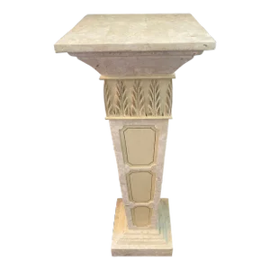 Neoclassical Display Pedestal in Cream Resin