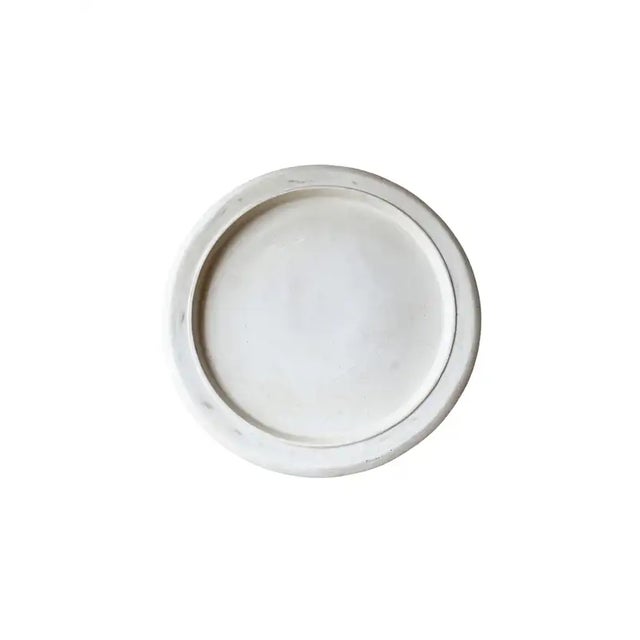 1950s Large Lombok Tribal Serving Tray 'Dulang' / Small Table in White For Sale - Image 4 of 4