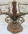 Art Nouveau Vintage 8-Piece Centerpiece Metal Candelabra Candle Holder With Glass For Sale - Image 3 of 12