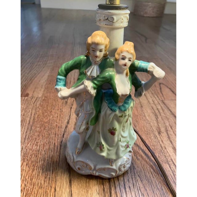 Vintage Victorian Colonial Dancers Lamps by Pioneer Merchandise Co. - Pair For Sale In New York - Image 6 of 7