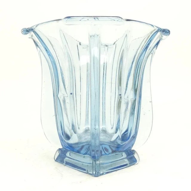 Polish Art Deco Vase from Zawiercie Glassworks, 1930s For Sale - Image 9 of 11