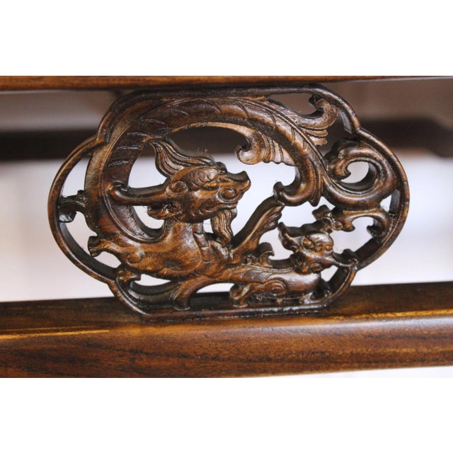 2010s Carved Console Table For Sale - Image 5 of 10