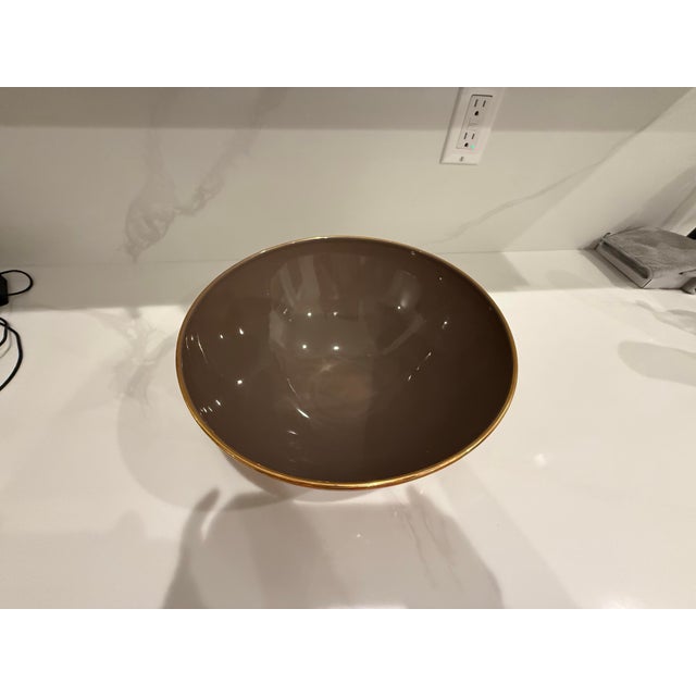 L’objet Pour Fortuny “Fortuny | Venezia” Orange & Gold Serving/Decorative Bowl - Made Exclusively for Neiman Marcus For Sale In Miami - Image 6 of 7