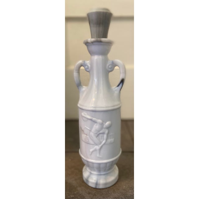 Vintage Olympian McGill Canadian Whiskey Milk Glass Liquor Bottle For Sale In Savannah - Image 6 of 12