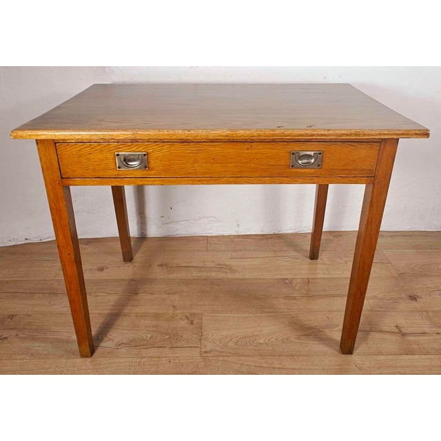 Vintage Military Desk in Oak, 1930s For Sale - Image 10 of 16