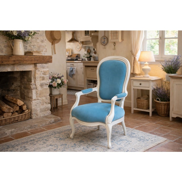 Walnut Armchair, France, 1920 For Sale - Image 9 of 9
