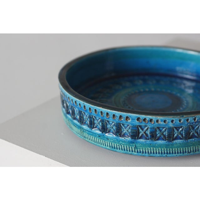 Mid-Century Modern Rimini Blue Ceramic Bowl by Aldo Londi for Bitossi For Sale - Image 5 of 7