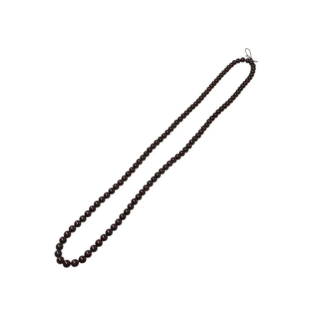 This is a long praying rosary chain with dark brown copper sparking dots wood beads. It uses a semi-elastic string and no...