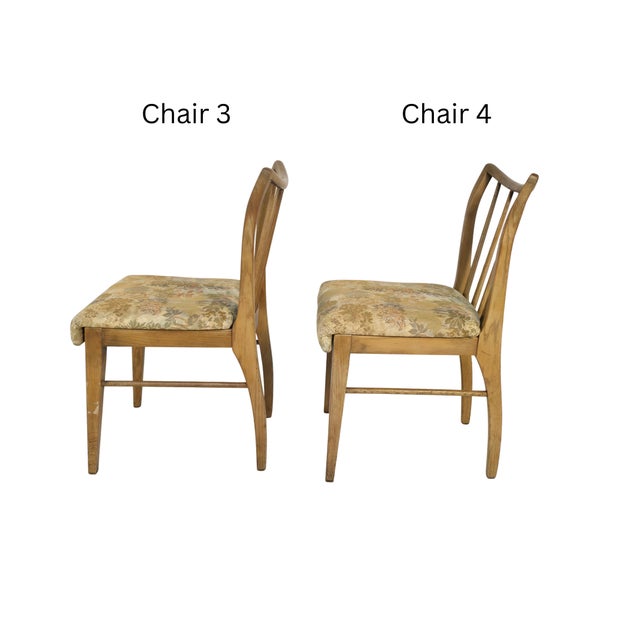 1950s 1950s Set of 4 MCM Danish Style Dining Chairs For Sale - Image 5 of 8