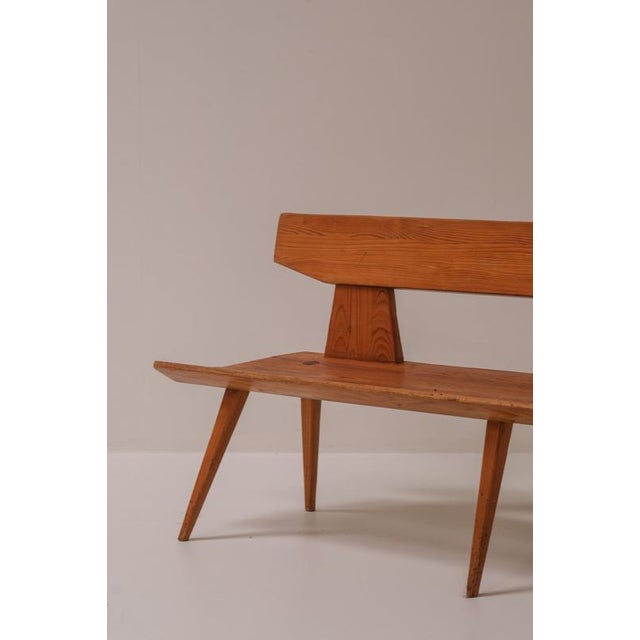 Pine Bench by Jacob Kielland Brandt for I. Christiansen, Denmark, 1960s For Sale - Image 4 of 14