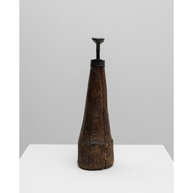 1900s French Industrial Brown Metal Shoe Anvil - Found Object Decor For Sale - Image 18 of 18