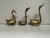 Mid Century Brass Swans Set of 3 For Sale - Image 4 of 6