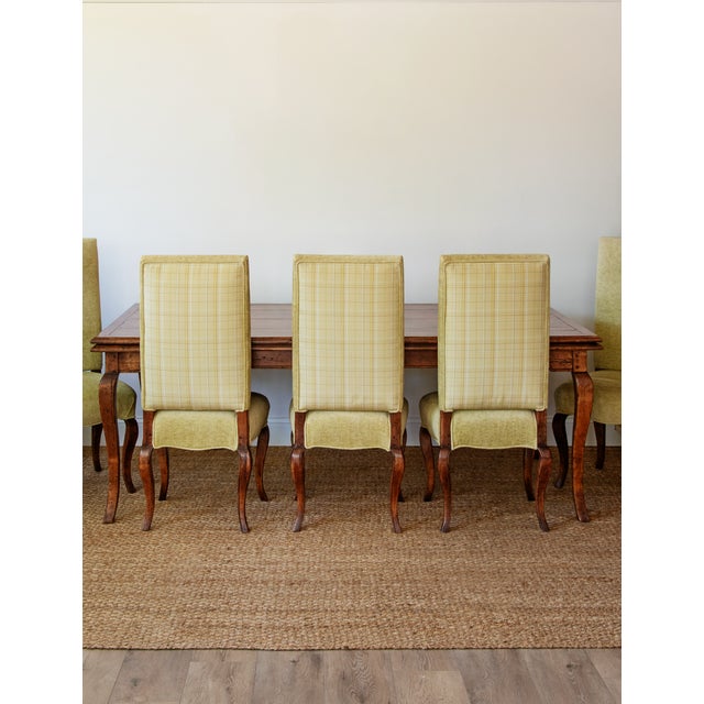 1980s Guy Chaddock English Country Rustic Oak Farmhouse Dining Table | Extendable For Sale In New York - Image 6 of 6