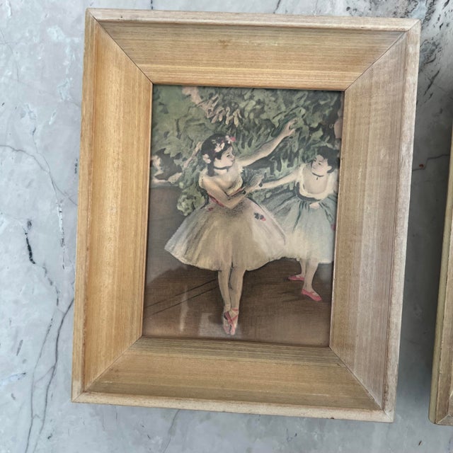 Pink Vintage Pair Degas Prints Framed For Sale - Image 8 of 8
