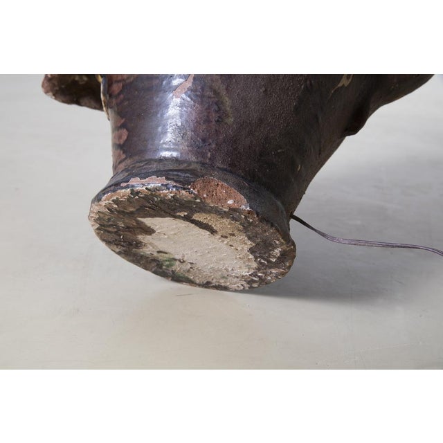 Brown Mid-Century Italian Anthropomorphic Seminara Table Lamp, 1970 For Sale - Image 8 of 9