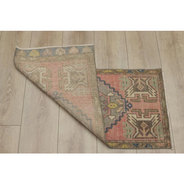 1980s Turkish Brown Handmade Yastik Rug For Sale In Sacramento - Image 6 of 7