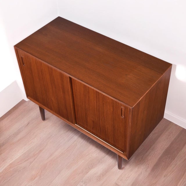 1960s Danish Modern Modular Teak Sliding Door Cabinets by Lyby Mobler For Sale - Image 5 of 16