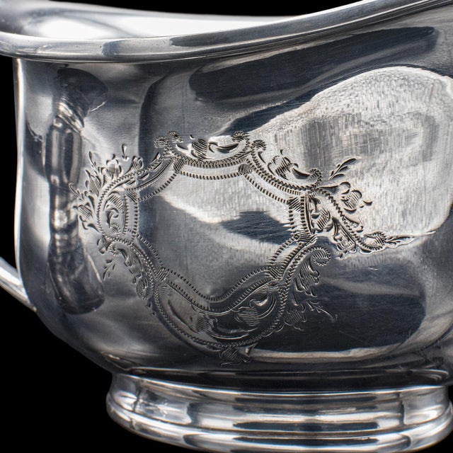 Antique Sugar Dish & Creamer Duo, English Silver Plate, Coffee Service Set, 1920 For Sale - Image 11 of 12