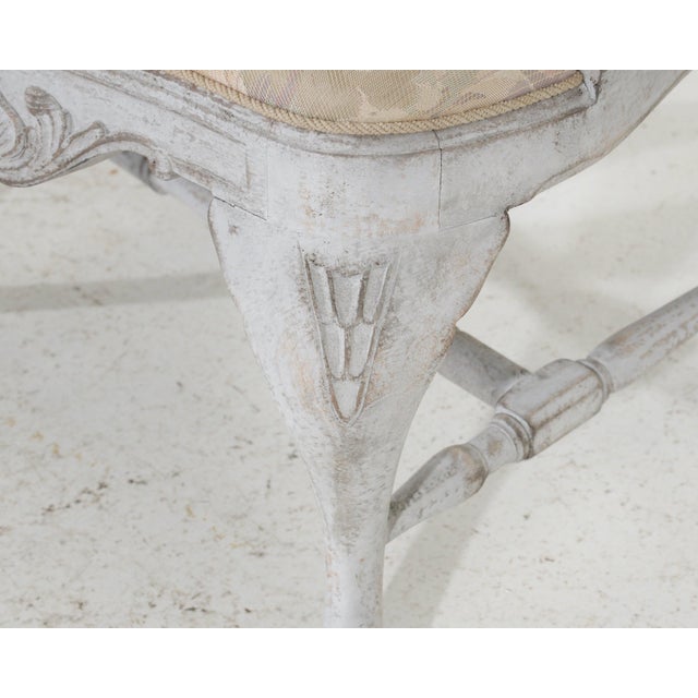 Wood Antique Swedish Armchair, 1800s For Sale - Image 7 of 9