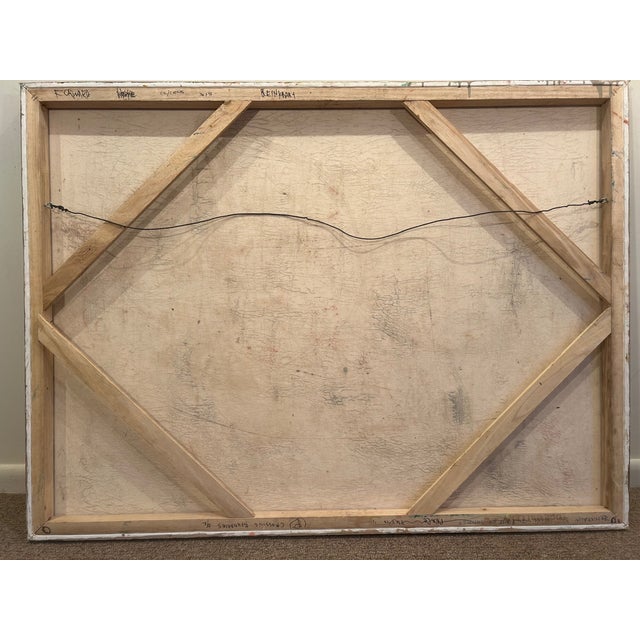 Crossing Boundaries, Original Contemporary Abstract Expressionist Painting By, Ellen Reinkraut Mixed Media For Sale - Image 4 of 7