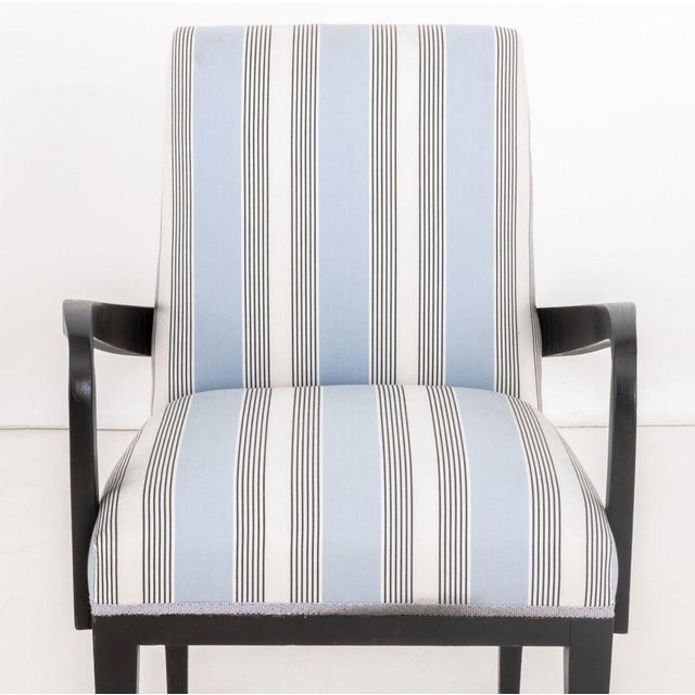 Contemporary Ebonized Armchairs, Pair For Sale - Image 4 of 7