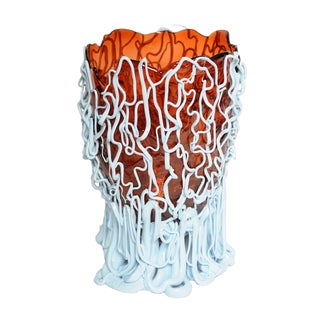 Dark Ruby and Matt Pastel Blue Medusa Vase by Gaetano Pesce for Fish Design For Sale