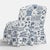 Ashburn Ruffle Slipper Chair in Delft Print For Sale In Chicago - Image 6 of 7