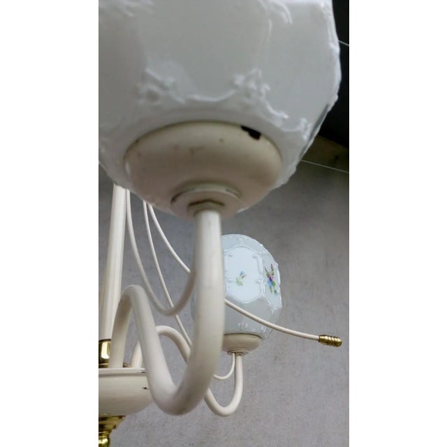 Metal Vintage Metal Chandelier, 1970s For Sale - Image 7 of 17