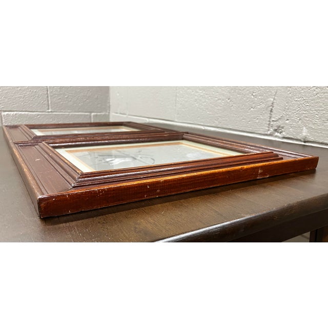 Pair of Vintage Wood Framed Japanese Woodblock Reproduction Prints, Part of the Shin-Hanga ("New Prints") Movement For Sale - Image 16 of 18