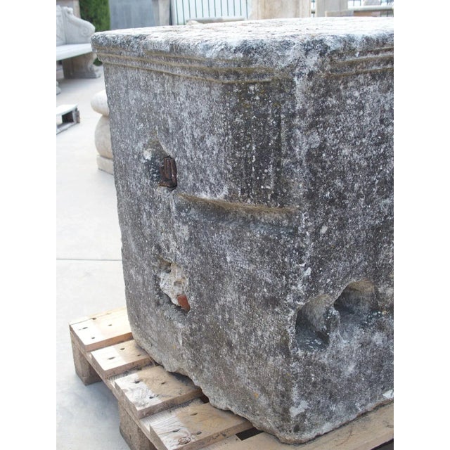 Light Gray Antique Chateau Column Base or Architectural From Dijon, France, Circa 1750 For Sale - Image 8 of 12