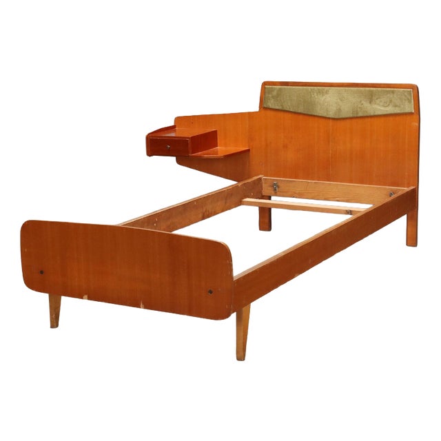 Vintage Single Bed in Teak, 1960s For Sale