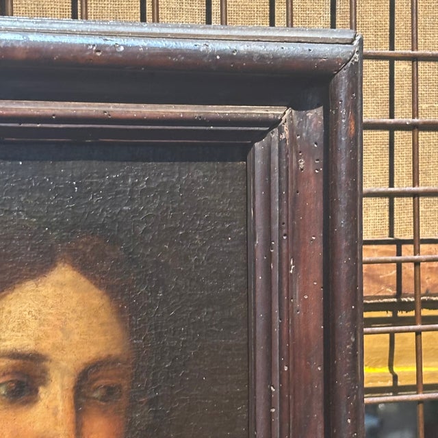 Female Face, 1600s, Oil Painting, Framed For Sale - Image 10 of 12