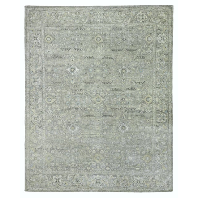 Gray Exquisite Rugs Evie Hand Knotted Wool Gray & Multi - 10'x14' For Sale - Image 8 of 8