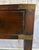 Antique English Campaign Console Desk - 3 Drawer Military Writing Table For Sale - Image 4 of 16