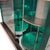 Glass Chrome Bar Counter with Black and Green Glass, 1980s, Set of 3 For Sale - Image 7 of 8