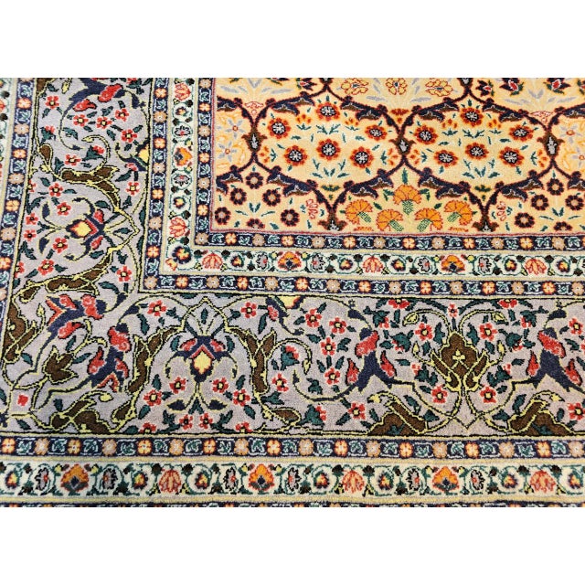 Vintage Turkish Hereke Rug, Hand-Woven Wool, Allover Geometric Design, 7' x 10' For Sale - Image 18 of 18