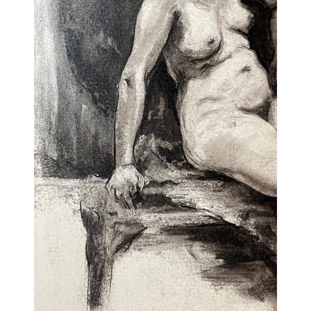 Vintage Frederick William Weber Mixed Media Nude Still Realism Sketch Drawing For Sale - Image 10 of 11