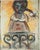 Paper Roger Crusat, Young Girl at the Window, Gouache on Paper For Sale - Image 7 of 7